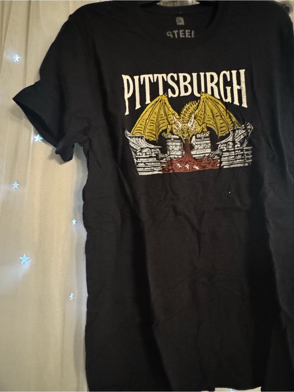 Pittsburgh Graphic T‑Shirt with Yellow Bat Design